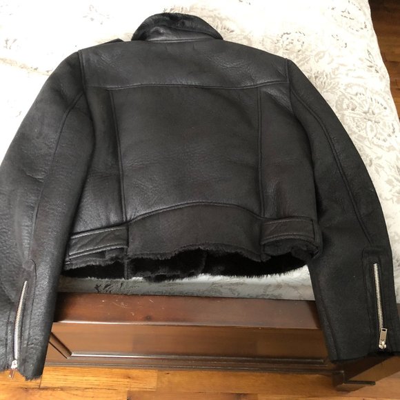 Zara Faux Shearling Lined Jacket - Picture 2 of 7